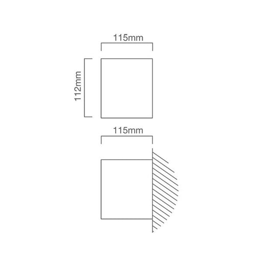 Cube Indoor White Gypsum Wall Light - Lighting.co.za