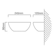 Gypsum White Half Round Wall Light 2 Options - Lighting.co.za