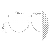 Gypsum White Half Round Wall Light - Lighting.co.za