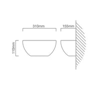 Gypsum White Half Round Wall Light 2 Options - Lighting.co.za