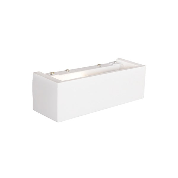 Gypsum White Rectangular Brick Wall Light 2 Sizes - Lighting.co.za
