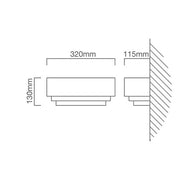 Gypsum White Half Round Single Or Tiered Wall Light - Lighting.co.za