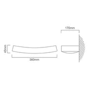 Gypsum White Arched Curve Wall Light - Lighting.co.za