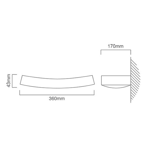 Gypsum White Arched Curve Wall Light - Lighting.co.za