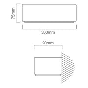 Gypsum White Rectangular Brick Wall Light 2 Sizes - Lighting.co.za