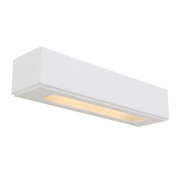 Gypsum White Rectangular Brick Wall Light 2 Sizes - Lighting.co.za