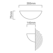 Gypsum White Half Round Stacey Wall Light - Lighting.co.za