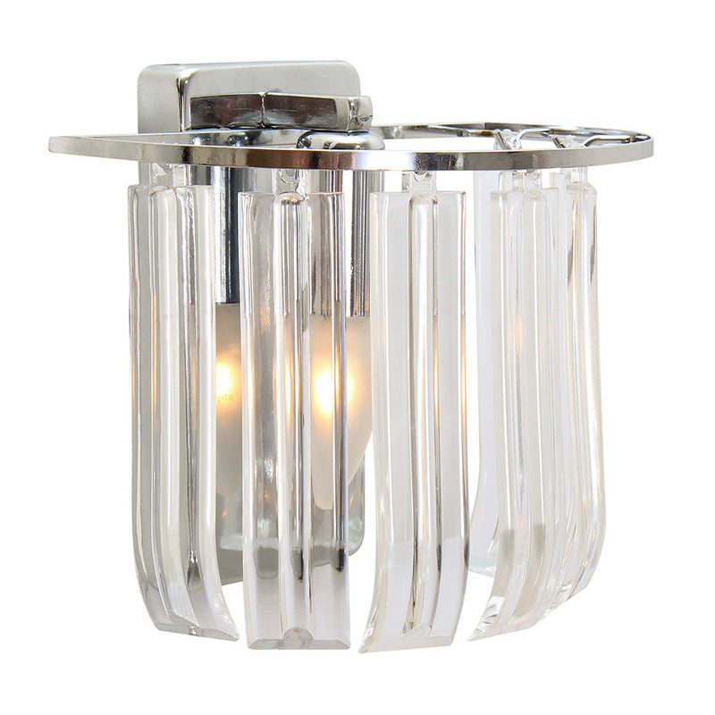 Otis Clear Acrylic And Chrome Wall Light - Lighting.co.za