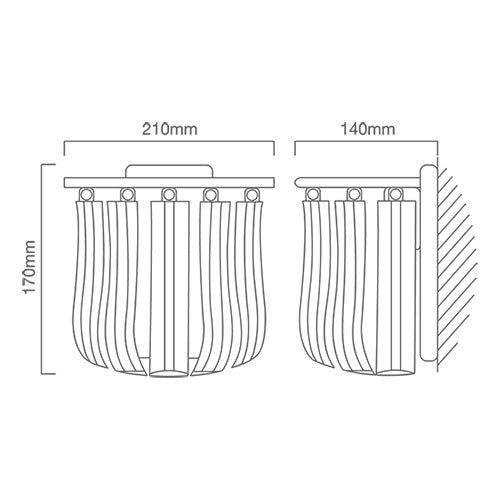 Otis Clear Acrylic And Chrome Wall Light - Lighting.co.za