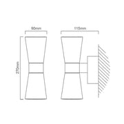 Cailin Chrome LED Up Down Bathroom Wall Light - Lighting.co.za