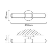 Palmera 2 Light Chrome Bathroom Wall Light - Lighting.co.za