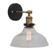 Vino Farmstyle Cloche Clear Glass Wall Light - Lighting.co.za