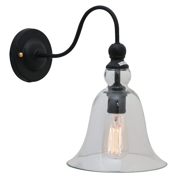 Vino Farmstyle Clear Glass Bell Wall Light - Lighting.co.za