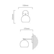 Newton Antique Brass Wall Light - Lighting.co.za