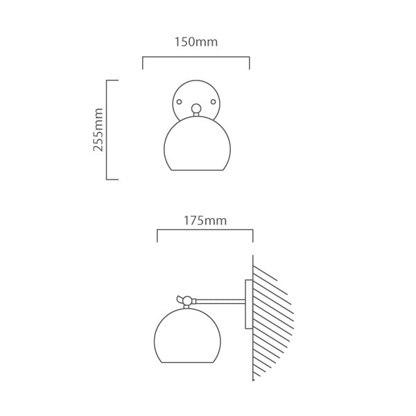 Newton Antique Brass Wall Light - Lighting.co.za