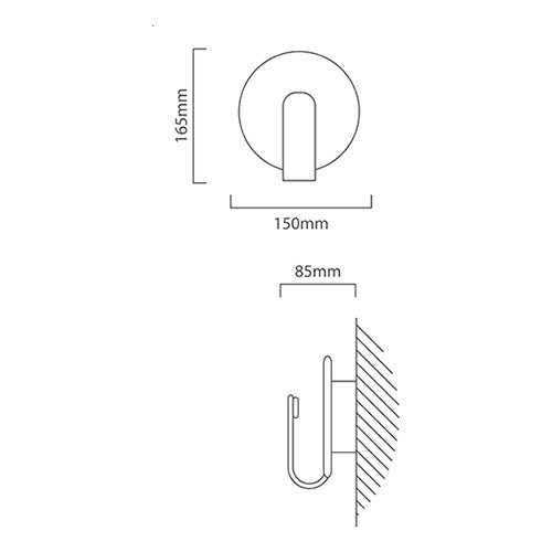 Power On LED Round Or Square White Wall Light - Lighting.co.za