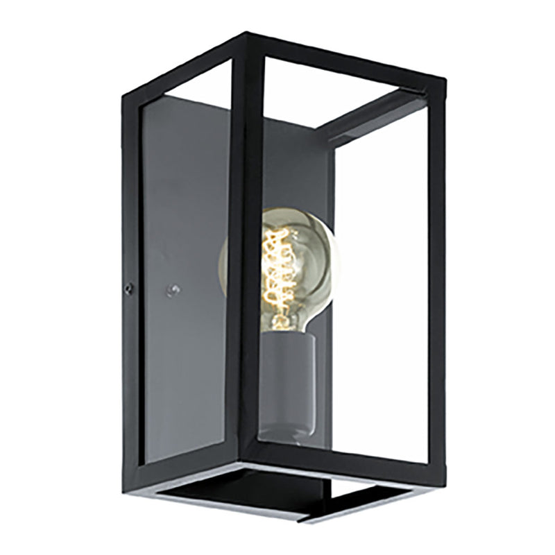 Charterhouse Black And Clear Glass Wall Light - Lighting.co.za