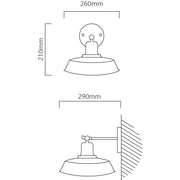 Farmhouse Antique Brown Wall Light - Lighting.co.za