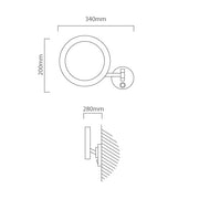 Amari 3W LED Cosmetic Chrome Bathroom Mirror Wall Light 2 Sizes - Lighting.co.za