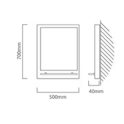 Ariana Rectangular LED Bathroom Mirror Wall Light with Shelf - Lighting.co.za