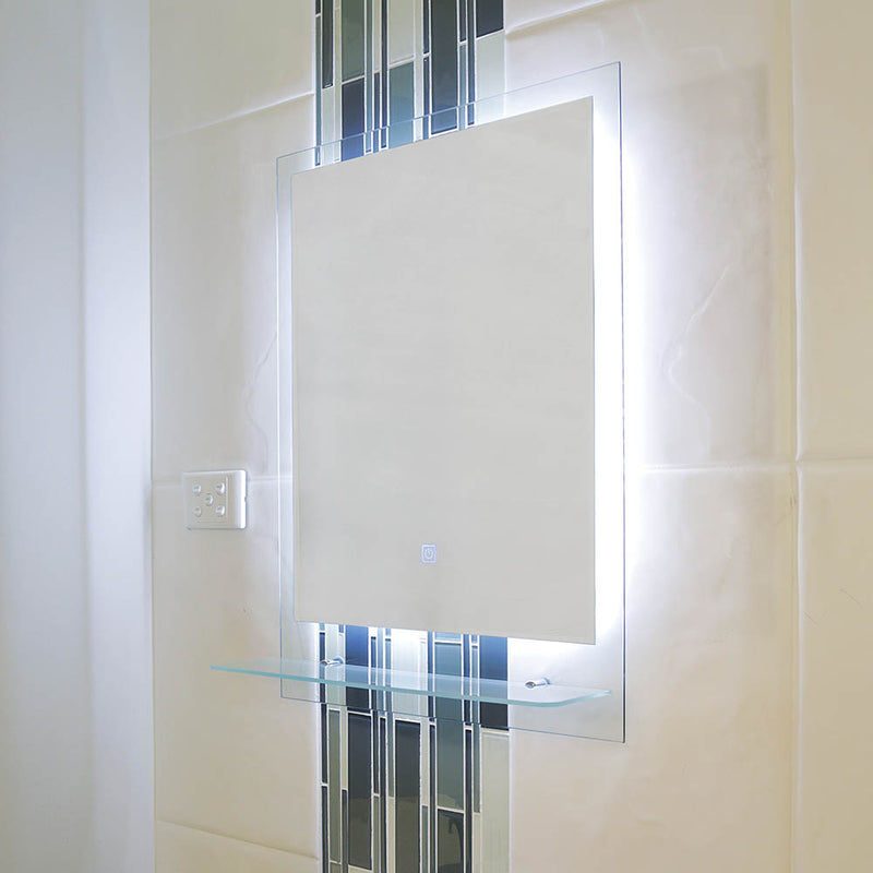 Ariana Rectangular LED Bathroom Mirror Wall Light with Shelf - Lighting.co.za