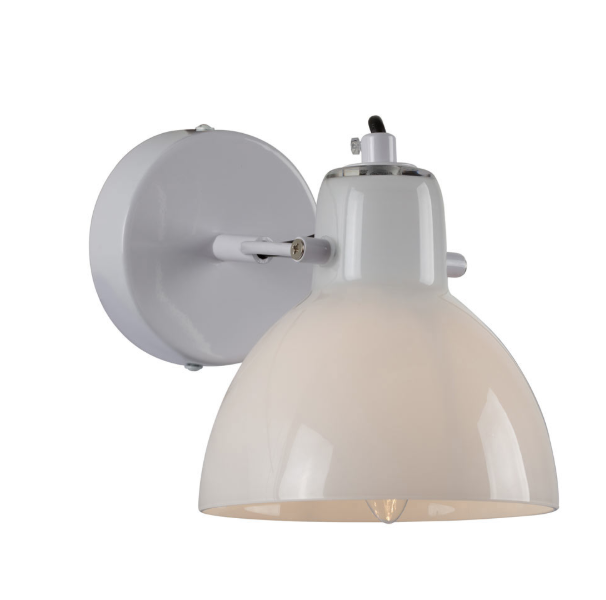 Siena White Or Copper Glass Shade Wall Light - Lighting.co.za