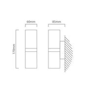 Passa Chrome Round Up Down Gu10 LED Wall Light - Lighting.co.za