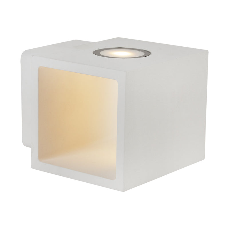Cube Black Or White 14 Watt LED Wall Light - Lighting.co.za