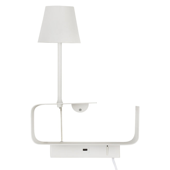 Pixi Coil Shelf LED Bedside Wall Light With USB Charger - Lighting.co.za