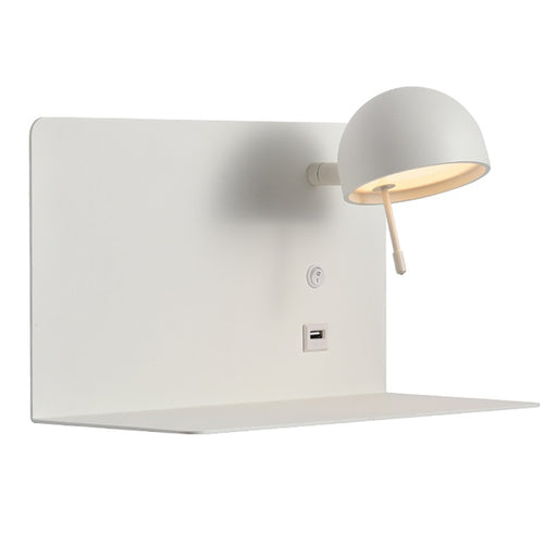 Nordic Long  Black | White LED Bedside Reading Wall Light with USB Port - Lighting.co.za