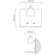 Novel White Shelf LED Bedside Reading Wall Light with USB - Lighting.co.za