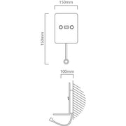 Nomad White LED Bedside Reading Wall Light with USB Port - Lighting.co.za