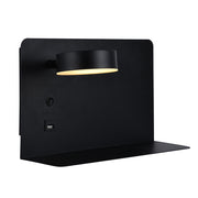 Monaco Long Black Or White LED Bedside Reading Wall Light with USB - Lighting.co.za