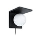 Ciglie Black Shelf Bedside Reading Wall Light with Wireless Charging - Lighting.co.za