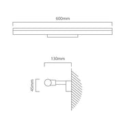 Vadumi 11 Watt LED 4000K Chrome Bathroom Mirror Wall Light - Lighting.co.za