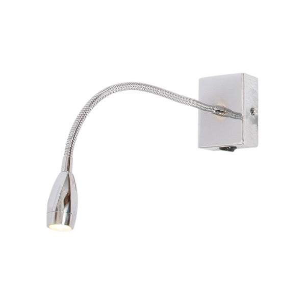 Emmi Chrome LED Bedside Reading Wall Light With Gooseneck Arm - Lighting.co.za