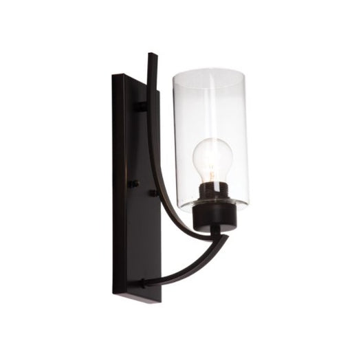 Cozy Black and Clear Glass Wall Light - Lighting.co.za