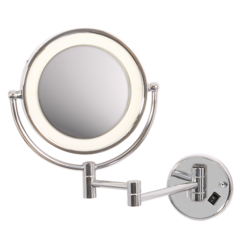 Vela Chrome Magnifying Bathroom Mirror Wall Light - Lighting.co.za