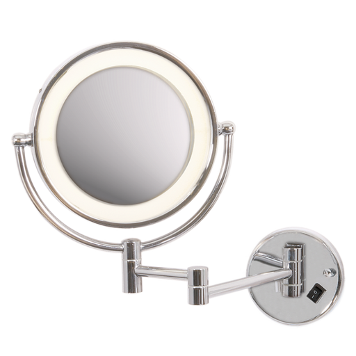 Vela Chrome Magnifying Bathroom Mirror Wall Light - Lighting.co.za
