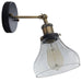 Alpa Clear Glass And Antique Brass Vintage Wall Light - Lighting.co.za