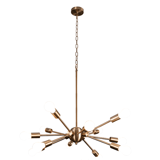 Supernova Gold Or Black 12 Light Pendant Light - Hanging Lights - Lighting.co.za