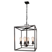 St Palais Black Square Ranch Lantern Pendant Light - Lighting.co.za
