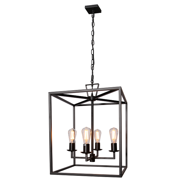 St Palais Black Square Ranch Lantern Pendant Light - Lighting.co.za