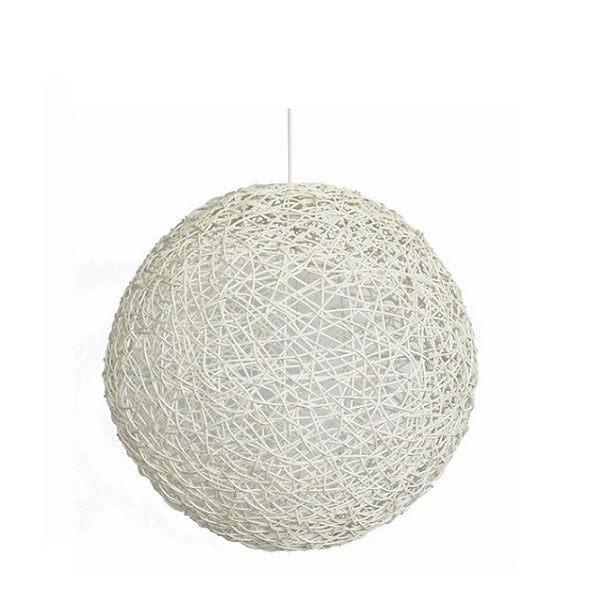Abode Woven Resin String Ball Pendant Range Available In 3 Sizes - Lighting.co.za