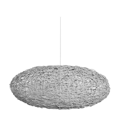 Gaia Woven Synthetic Cane Eclipse Pendant Light 2 Sizes - Hanging Lights - Lighting.co.za