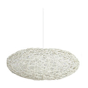Gaia Woven Synthetic Cane Eclipse Pendant Light 2 Sizes - Lighting.co.za