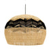 Zimbali Dome Woven Natural and Black Jute Pendant Light - Lighting.co.za