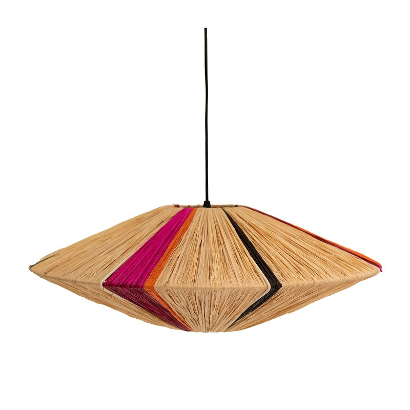 KH Natural Raffia Wrap Eclipse Pendant Light - Lighting.co.za
