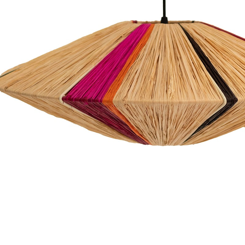 KH Natural Raffia Wrap Eclipse Pendant Light - Lighting.co.za