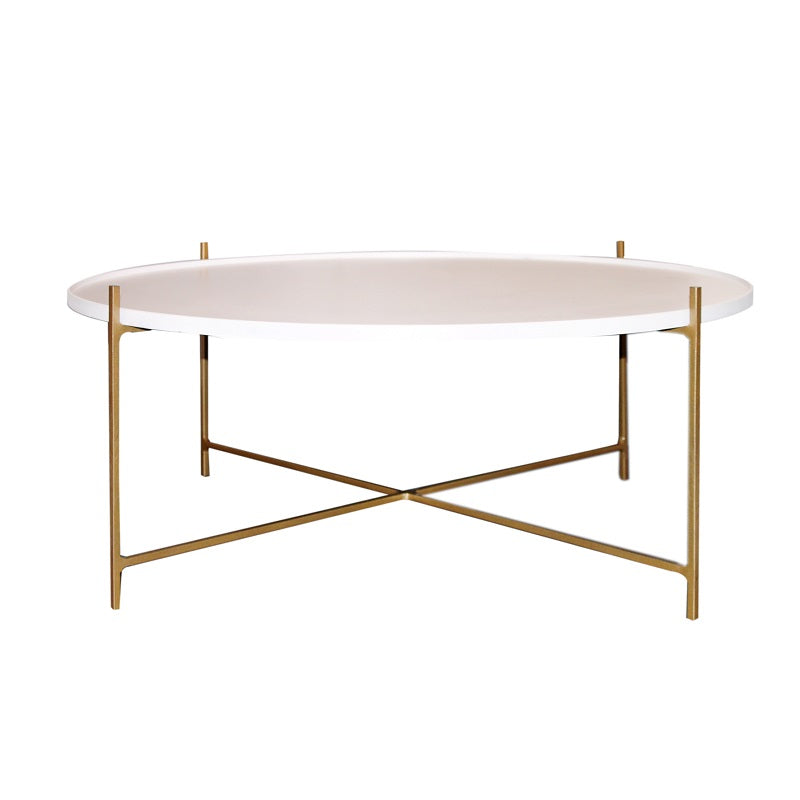 Floating White and Gold Coffee Table - Lighting.co.za